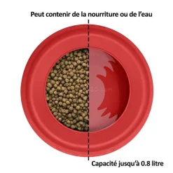 Bol anti-débordement pour chien coloris rouge Kurgo Splash - 22,8 x 18 x 7,6 cm