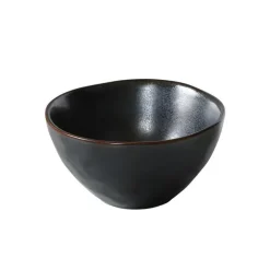 Bol déjeuner en grès réactif gris anthracite Médard de Noblat collection Vertigo Volcan - Ø 15,5 cm