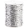 Bolduc élastique (cordonetto) en métal argenté - 1,5 mm x 10 m
