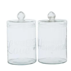 Bonbonnière coloris transparent en verre Cook - Ø 12 cm