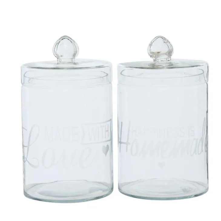 Bonbonnière coloris transparent en verre Cook - Ø 12 cm