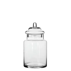 Bonbonnière Zita en verre transparent H 22 x Ø 13 cm