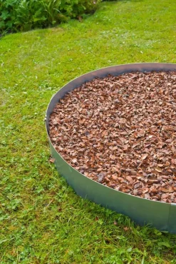 Bordure de jardin en métal gris Nature Outside Living - 264 x 10,2 cm