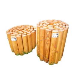 Bordure Rouleau 1/2 rondin mélèze 40 x 150 cm