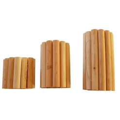 Bordure Rouleau 1/2 rondin mélèze 40 x 150 cm