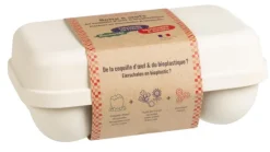 Boîte de 6 oeufs Coquille Naturel coloris beige Ah Table ! - 140 g