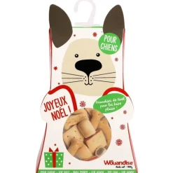 Boîte de Noël pour chien avec des friandises coloris multicolore Wouapy – 100 g