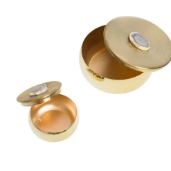 Boîte en métal doré Précieuse grand modèle