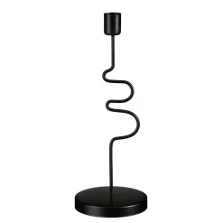 Bougeoir en métal noir Raza - Ø 10 x H 18 cm