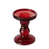 Bougeoir en verre laqué rouge Matar - Ø 8,5 x H 11 cm
