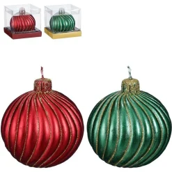 Bougie colorée forme boule x 2 - Ø 9 x H 9 cm