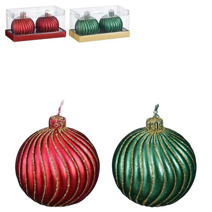 Bougie colorée forme boule x 2 - Ø 6 x H 6 cm