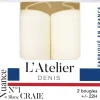 Bougie cylindrique blanc craie L’Atelier de Denis - Le pack de 2