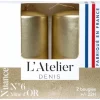 Bougie cylindrique or L’Atelier de Denis - Le pack de 2