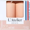 Bougie cylindrique rose L’Atelier de Denis - Le pack de 2