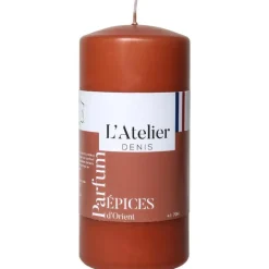 Bougie cylindrique taille L Terracotta parfum épices L’Atelier de Denis - Ø 6,8 x H 14.5 cm 11 cm