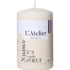 Bougie cylindrique taille S ivoire L’Atelier de Denis - Ø 6,8 x H 11 cm