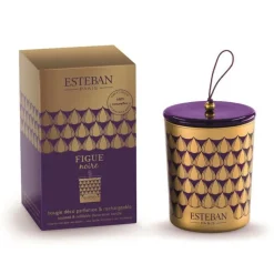 Bougie déco parfumée et rechargeable Figue noire Esteban - 180 g