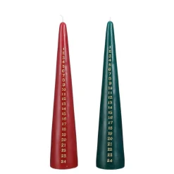 Bougie de l’Avent forme cône - Ø 5 x H 30 cm