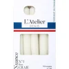 Bougie de ménage 17 cm blanc craie L’Atelier de Denis - Le pack de 4