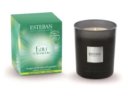 Bougie initiale parfumée Esteban en verre noir senteur Eau d'Amazonie - 180 g