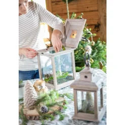 Bougie parfumée beige grand modèle en forme de pomme de pin