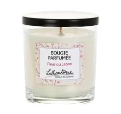 Bougie parfumée blanche en pot de verre Lothantique Fleur du Japon - 160 g