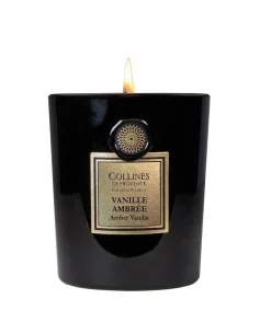 Bougie parfumée Collines de Provence collection Fleurs & Écorces senteur Vanille ambrée - 360 g