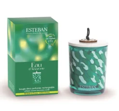 Bougie parfumée déco verte Esteban senteur Eau d’Amazonie - 180 g