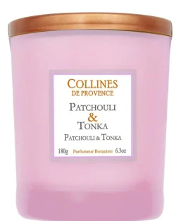 Bougie parfumée en cire végétale Collines de Provence Patchouli Tonka - 180 g