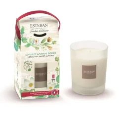 Bougie parfumée Esteban Estivale senteur Lotus et amande - 180 g