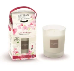 Bougie parfumée Esteban Estivale senteur Fleur de cerisier - 180 g