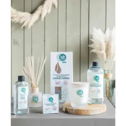 Bougie parfumée senteur douceur d'amande contrôlée par Ecocert Greenlife Bulle de Nature par botanic® - 180 g