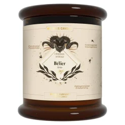 Bougie parfumée vétiver, pomelo, bois de cèdre My jolie Candle Astrale bélier - 300 g