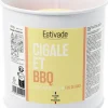 Bougie parfumée"cigales et barbecue" coloris gris en cire Estivade Denis & Fils - Ø 10 cm 400 g