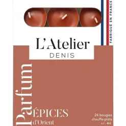 Bougies chauffe-plats Terracotta parfum épices d’orient L’Atelier de Denis - L’étui de 24