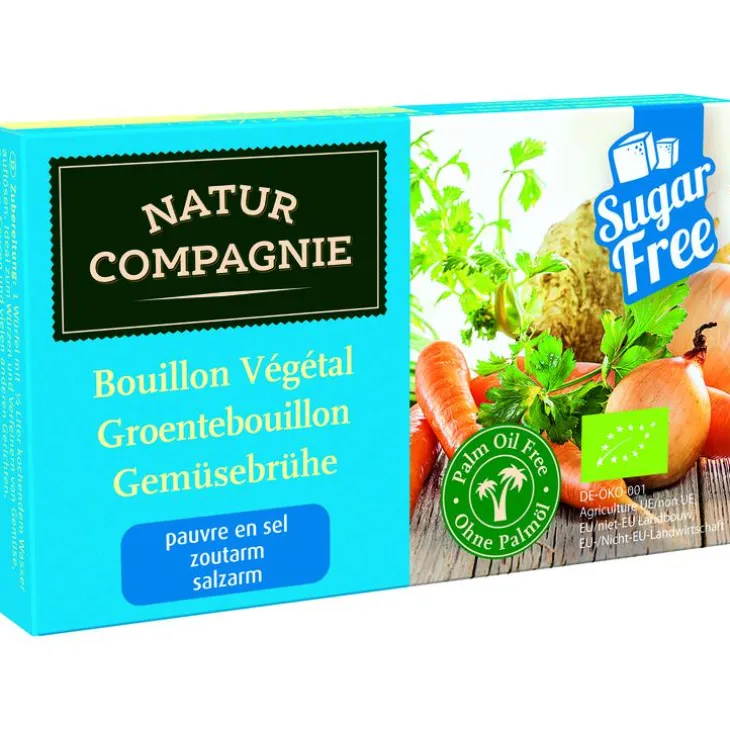 Bouillon bio pauvre en sel x 8 cubes en boîte de 84 g