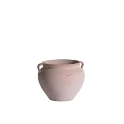 Boule 2 anses en terre claire H 32 x Ø 33 cm