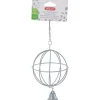 Boule à foin à suspendre pour les rongeurs en métal coloris gris Zolux - 11 x 11 x 27 cm