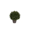 Boule de Buis vert plante artificielle en pot Stan gris H 30 x Ø 21 cm