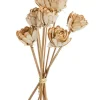 Bouquet de 8 fleurs de chips artificielles coloris blanc - Ø 4 cm