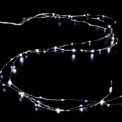 Bouquet de 3 guirlandes fil cuivre à pile blanc