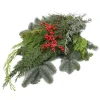 Bouquet de conifères mix avec ilex coloris vert - 5 tiges