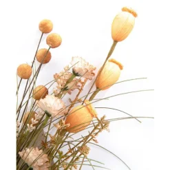 Bouquet de fleurs sèches artificielles coloris assortis H 60 x Ø 14 cm