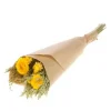 Bouquet de fleurs séchées coloris jaune - Ø 13 cm