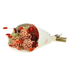 Bouquet de fleurs séchées Sola M coloris orange - H 50 cm