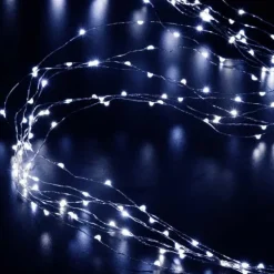 Bouquet de guirlandes fil cuivre 240 Led L1,50 m x8 lignes