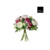 Bouquet de renoncules fleurs artificielles rose H 22 x Ø 19 cm