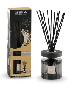 Bouquet parfumé et recharge Esteban Ellipse noir parfum Vanille d’or - 200 ml