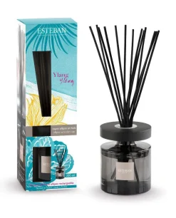 Bouquet parfumé et recharge Esteban Ellipse bleu parfum Ylang Ylang - 200 ml